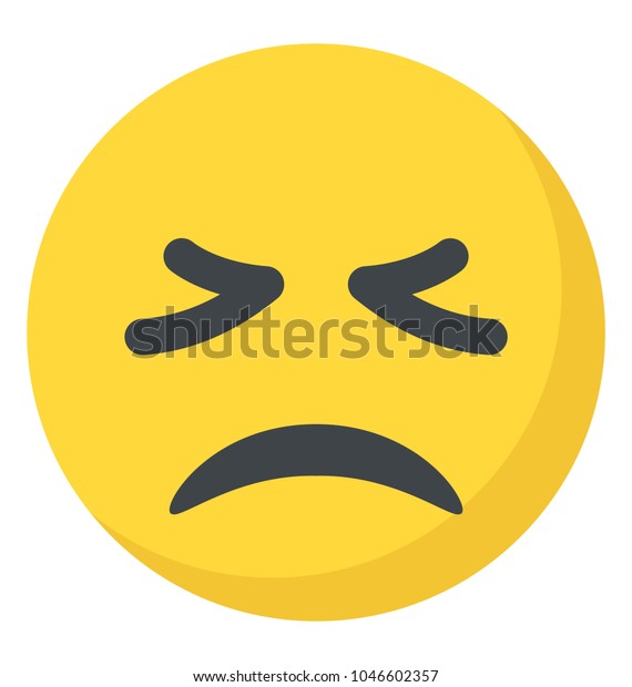 Confounded Smiley Face Confused Emoji Stock Vector (Royalty Free ...