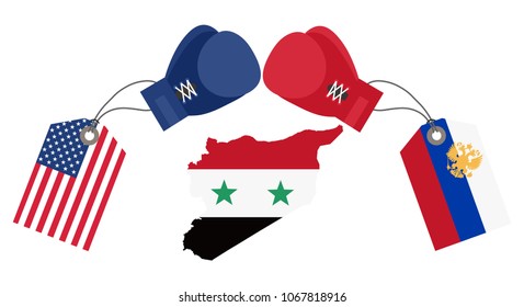 Confrontation between Russia and the United States in Syria.
