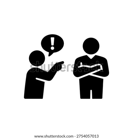 Confrontation and Hostile Accusation Icon Isolated On White Background