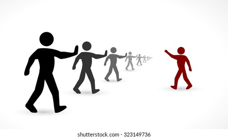 Confrontation people