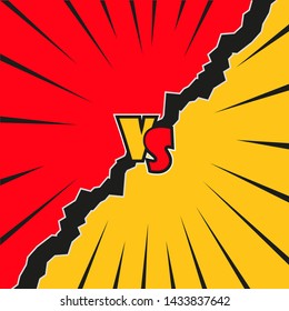 confrontation rays background in flat style, vector illustration