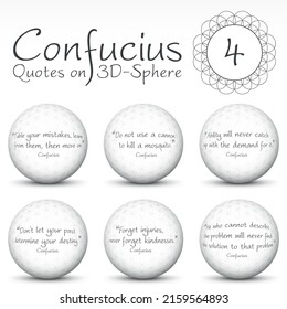 Confucius Quotes on 3D-Sphere -  EPS10 Vector Collection 04