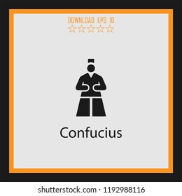 Confucius  vector icon