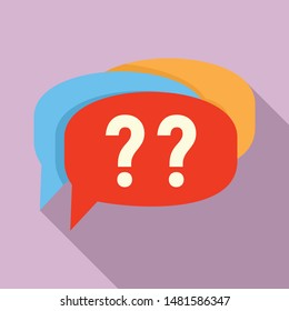 Confuse alzheimer question icon. Flat illustration of confuse alzheimer question vector icon for web design