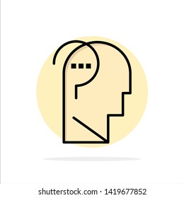 Confuse, Confuse Brain, Confuse Mind, Question Abstract Circle Background Flat color Icon