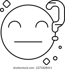 Confuse feedback Feedback Icons with black outline style. Thin line icon related to feedback, rating, testimonials, quick response, satisfaction and more. Simple web icon. Vector illustration
