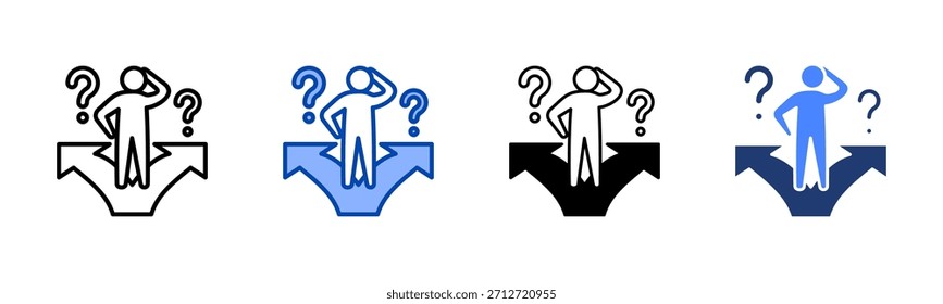 Confuse icon set multiple style collection
