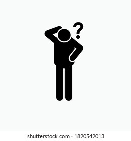 Confuse Icon. UI Symbol - As Simple Vector, Sign for Website Design, Presentation or Application.