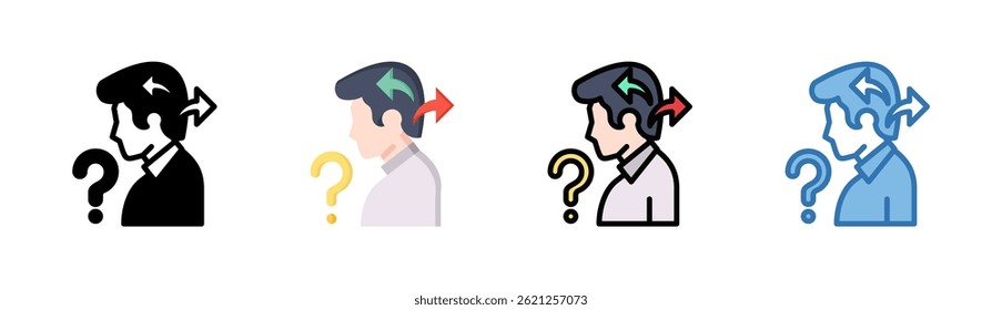Confundir elemento de icono de mente para el diseño