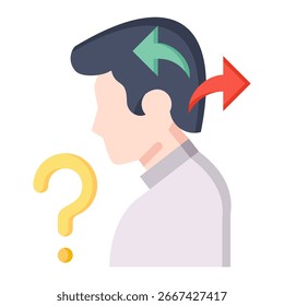 Confundir elemento de icono de mente para el diseño