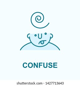 confuse on mind field outline icon