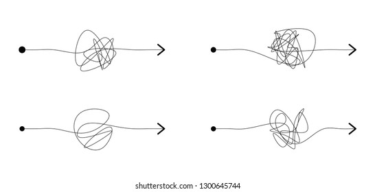 confuse process or chaos line symbol icon