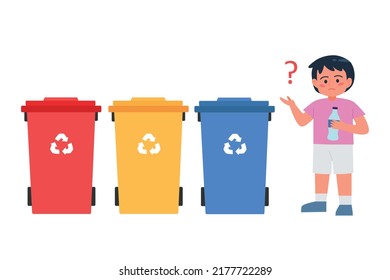 confused about recycling vector image 