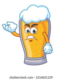 confused beer cartoon mascot character vector