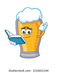 confused beer cartoon mascot character vector