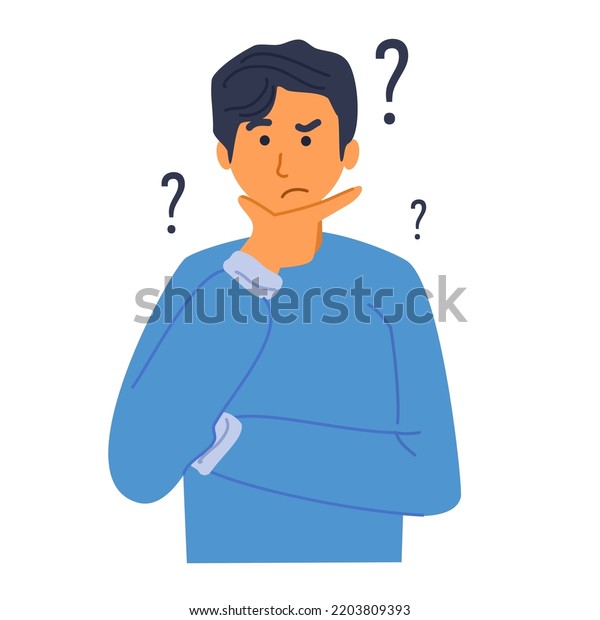 Confused Boy Boy Question Mark People Stock Vector (Royalty Free ...