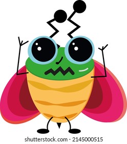 Fallo confuso, ilustración, vector sobre fondo blanco.