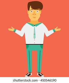 Confused businessman vector.