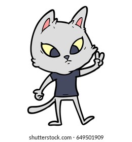 gato de dibujos animados confuso