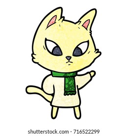 confused cartoon cat
