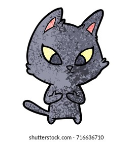 confused cartoon cat
