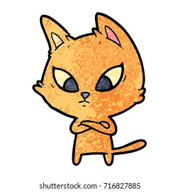 confused cartoon cat
