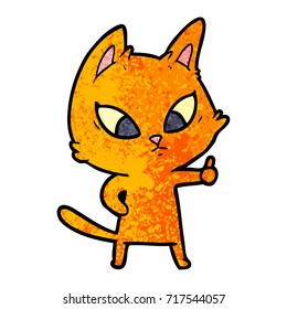 gato de dibujos animados confuso