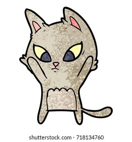 verwirrte Cartoon-Katze