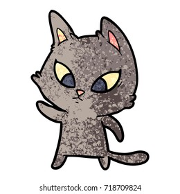 gato de dibujos animados confuso