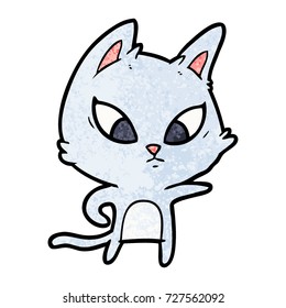 verwirrte Cartoon-Katze
