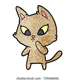 confused cartoon cat