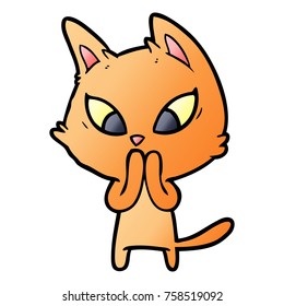 verwirrte Cartoon-Katze