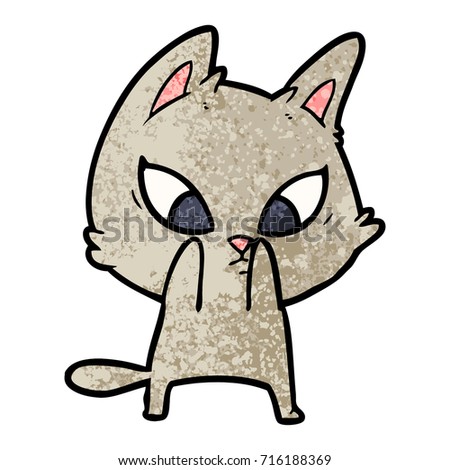confused cartoon cat