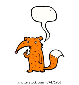 confused cartoon fox