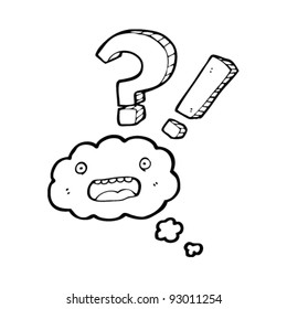confused cloud cartoon
