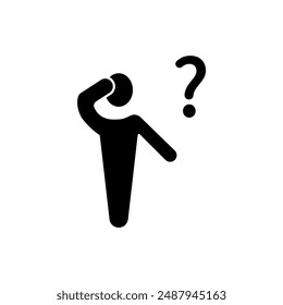icono de línea de concepto confuso. Ilustración de elemento simple. concepto confuso diseño de símbolo de esquema.