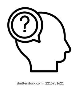 Confused Customer Bold Line Vector icon which can easily modify or edit

