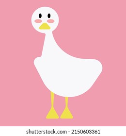 pato lindo confundido, ilustración vectorial