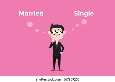 confused to decide for being married vs single and comparing about its benefits illustration 