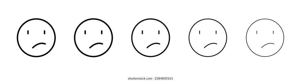 Confused emoji icon Vector logo sign