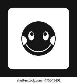 Confused emoticon icon in simple style isolated on white background