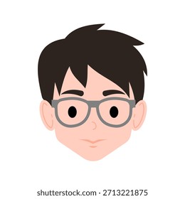 Ilustración vectorial de carácter de cara confusa