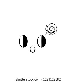 Confused face icon. Element of anime face icon for mobile concept and web apps. Anime Confused face icon can be used for web and mobile