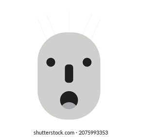 confused face robot vector for animation