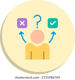 Icono de estilo de círculo plano confuso