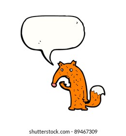 confused fox cartoon