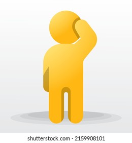confused icon design, vector illustration, best used for presentations or banner