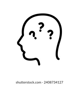 vector de icono confuso en el estilo de línea