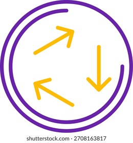 Línea confusa Diseño de icono de Vector de dos colores