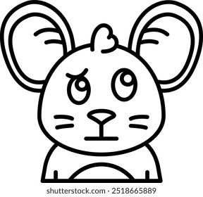 Diseño de icono de Vector de línea confusa